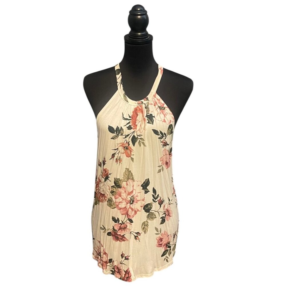 FLORAL HALTER TOP